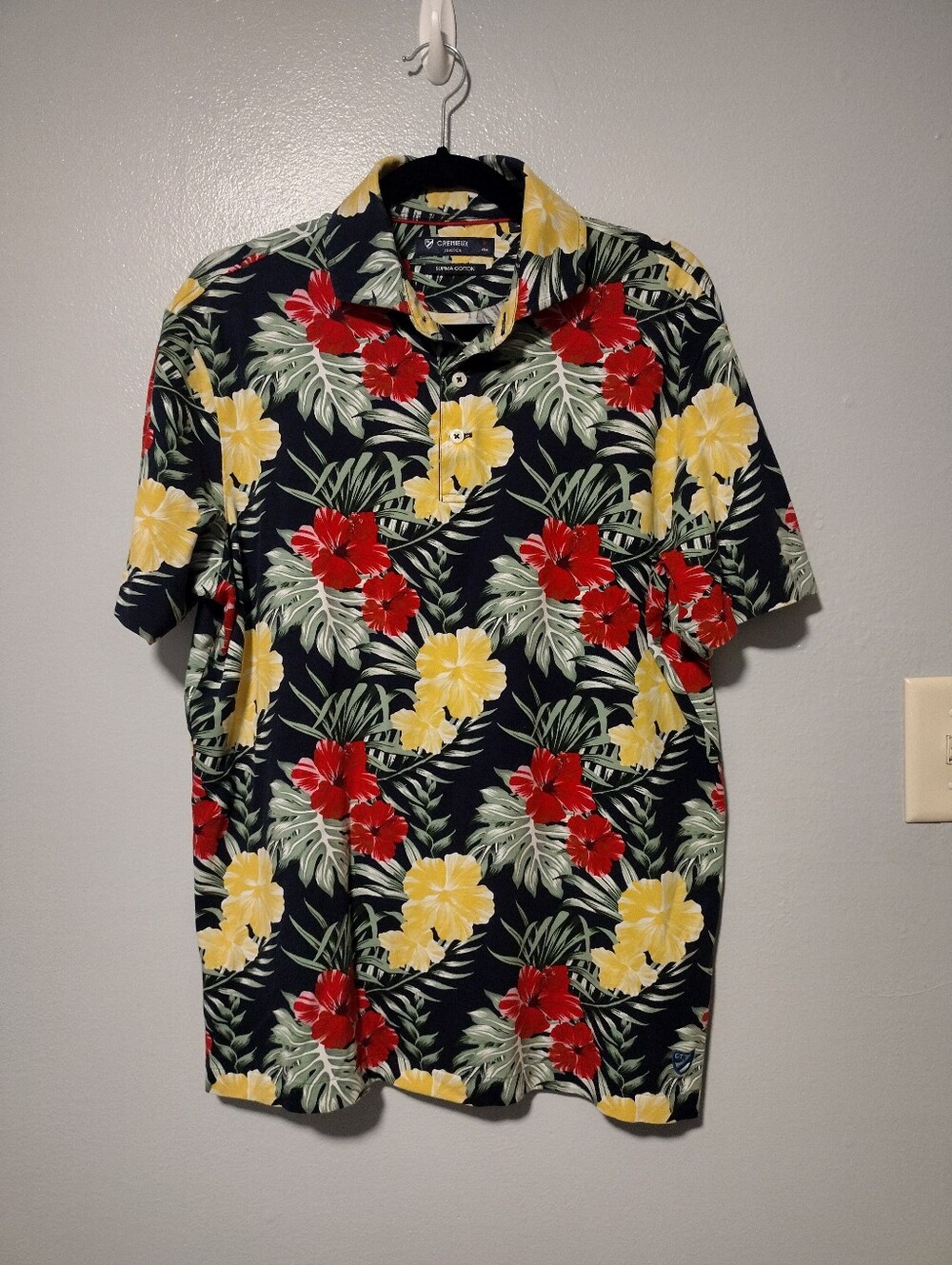 Daniel Cremieux Hawaiian Floral Polo Golf Shirt